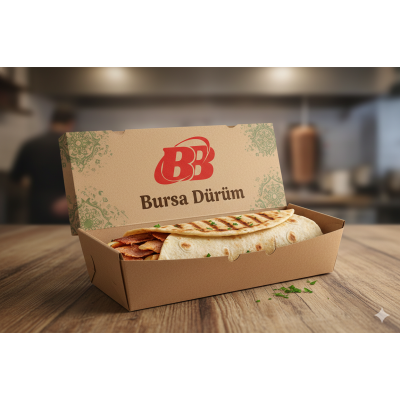 Bursa Dürüm Kutusu (Hazır Tasarımlı)