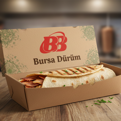 Bursa Dürüm Kutusu (Hazır Tasarımlı)