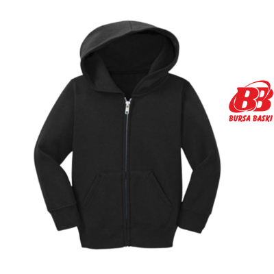 Sweat Polar Kapşonlu Fermuarlı