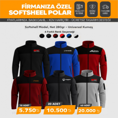 Logo Baskılı Shoftshell Polar 